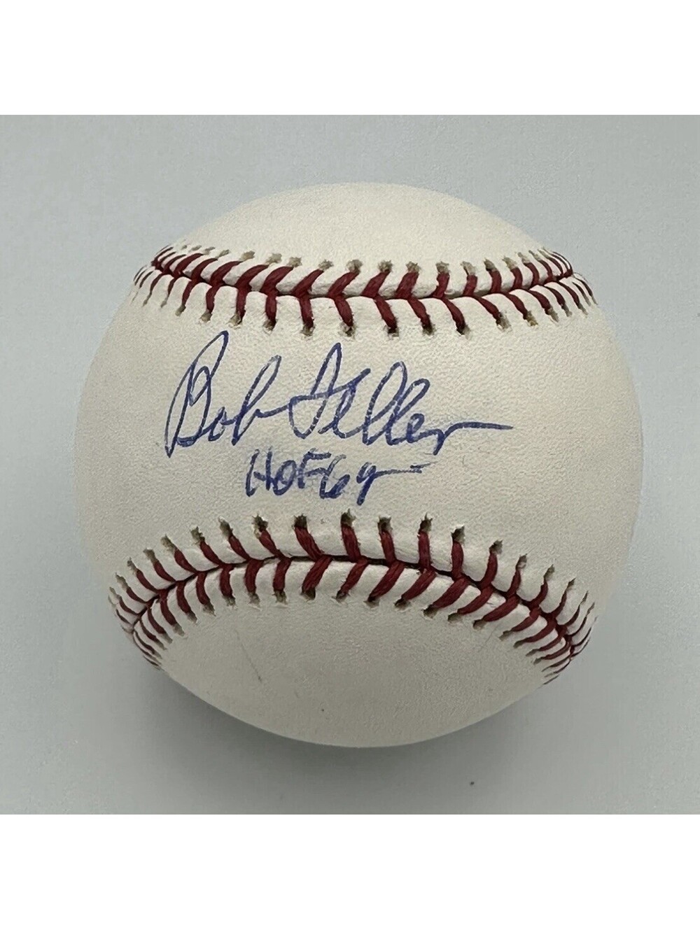 Bob Feller Signed Rawlings MLB Baseball with "HOF 62" Inscription PSA COA